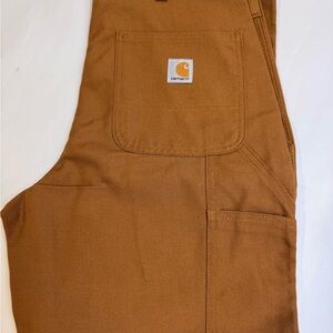Carhartt Mens Brown Canvas Work Pants Dungree Fit Size 32x28. 957